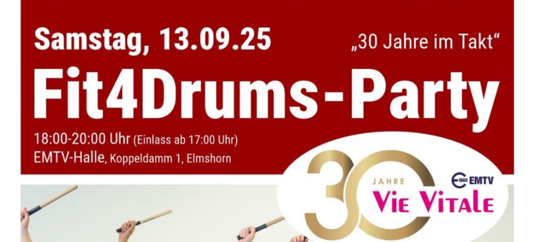 Fit4Drums Special Sa 13.09.2025 mit 100 Trommler*innen!